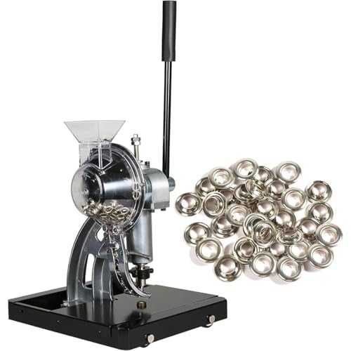 Halbautomatische Ösenstanzmaschine für Leder, Stoff, Gürtel, Kleidung, Schuhe, Handtasche – 10 mm und 12 mm Ösenstanz- und Einstellwerkzeug von Generisch