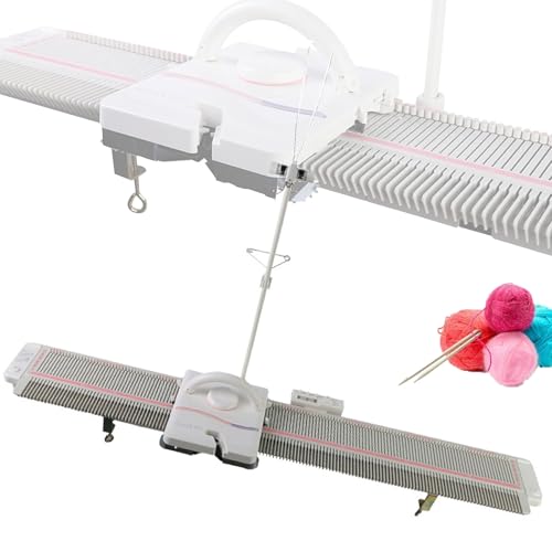 Halbautomatische Strickmaschine mit Zubehör, einfach zu bedienen zum Erstellen von Schals, Mützen und verschiedenen Mustern, ideal für Heimbasteln Halbautomatische Strickmaschine mit Zubehör, einfach zu bedienen zum Erstellen von Schals, Mützen und verschiedenen Mustern, ideal für Heimbasteln von Generisch