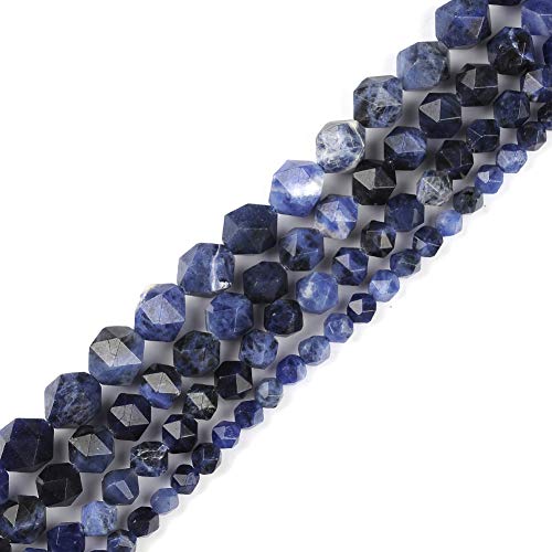 Halbedelstein-Perlen, lose Strangperlen, 12 mm, blauer Sodalith, facettierter Naturstein für Schmuckherstellung Halbedelstein-Perlen, lose Strangperlen, 12 mm, blauer Sodalith, facettierter Naturstein für Schmuckherstellung von Generisch