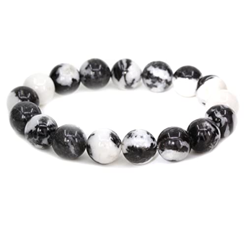 Halbedelsteine, natürliche Edelsteine, 12 mm, runde Perlen, Kristall, Stretch-Armbänder, 17,8 cm, Unisex von Generisch