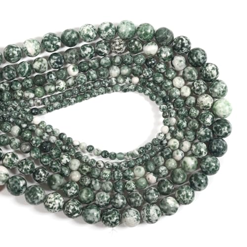Halbedelsteinperlen zur Schmuckherstellung, Verkauf pro Beutel, 5 Stränge innen, grüner Jaspis, 6 mm, Eu9-k9640 Halbedelsteinperlen zur Schmuckherstellung, Verkauf pro Beutel, 5 Stränge innen, grüner Jaspis, 6 mm, Eu9-k9640 von Generisch
