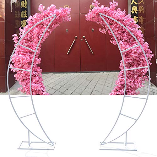Halbmond-Hochzeitsbogenständer, gebogener Ballon und Blumenrahmen für elegante Hochzeits-, Geburtstags- und Brautparty-Dekorationen Halbmond-Hochzeitsbogenständer, gebogener Ballon und Blumenrahmen für elegante Hochzeits-, Geburtstags- und Brautparty-Dekorationen von Generisch