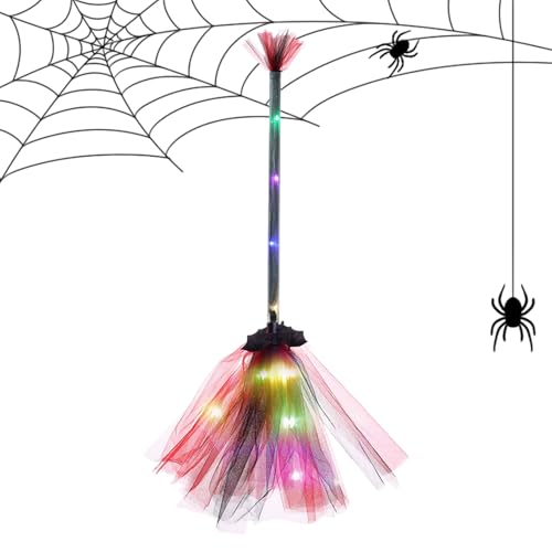 Halloween,LED Licht Hexenbesen Dekoration Für Feiertage | Cosplay Zubehör Halloween Deko Für Garten Terrasse Haustür Festliche Dekoration Für Mädchen Und Halloween,LED Licht Hexenbesen Dekoration Für Feiertage | Cosplay Zubehör Halloween Deko Für Garten Terrasse Haustür Festliche Dekoration Für Mädchen Und von Generisch