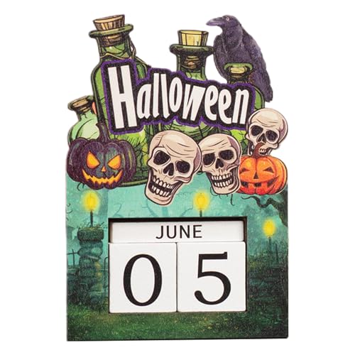 Halloween Ad-Vent-Kalender, Holz Horror Countdown-Kalender, Schreibtischkalender, gruselig, wiederverwendbares Design, verstellbares Urlaubs-Countdown-Handwerk, Orange, Green, für Zuhause, Schule, Off Halloween Ad-Vent-Kalender, Holz Horror Countdown-Kalender, Schreibtischkalender, gruselig, wiederverwendbares Design, verstellbares Urlaubs-Countdown-Handwerk, Orange, Green, für Zuhause, Schule, Off von Generisch