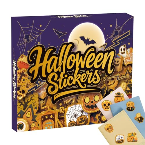 Halloween-Aufkleber, schrecklicher Laptop-Aufkleber, wasserdicht, gruselige Dekoration für Handy, Erwachsene, Mädchen, Laptop, Gepäck, Wasserflasche, Skateboard von Generisch