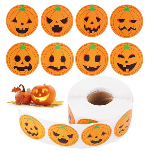 Halloween Aufkleber - 500 Blätter Kürbis-Deko Aufkleber - 8 Süße Muster Basteln Malen Wanddekoration Kinder Aktivitäten Lehrer Klassenzimmer Halloween Aufkleber - 500 Blätter Kürbis-Deko Aufkleber - 8 Süße Muster Basteln Malen Wanddekoration Kinder Aktivitäten Lehrer Klassenzimmer von Generisch