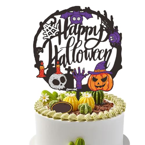 Halloween Cake Topper - Acryldessert -Topper | Horror-Ghost-Kuchendekoration | Spooky Halloween -Dekorationen | Klassische Kuchenbilder für Partyzubehör, Backen, Kochen von Generisch