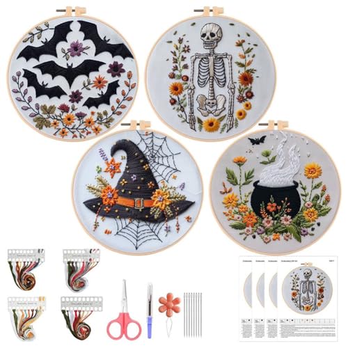 Halloween DIY Nadelspitze für Erwachsene Kit enthält Stickrahmen Sticktuch Fäden Kreuzstich Stickerei Kit Handgemachte Nähen Kunst Handwerk Kit Anfänger Halloween DIY Nadelspitze für Erwachsene Kit enthält Stickrahmen Sticktuch Fäden Kreuzstich Stickerei Kit Handgemachte Nähen Kunst Handwerk Kit Anfänger von Generisch