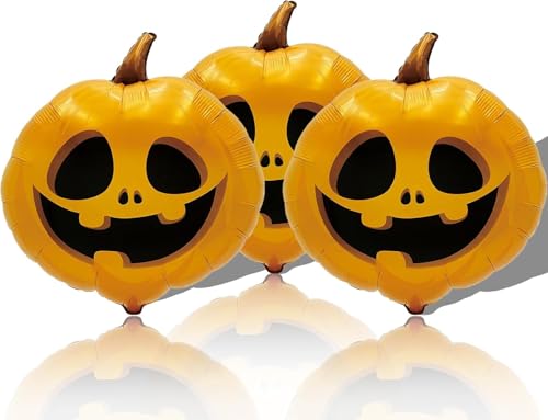 Halloween-Dekoration, orangefarbene gruselige Kürbis-Luftballons für gruselige Party-Dekorationen im Innen- und Außenbereich, perfekt für Themenveranstaltungen und Heimspuk-Displays von Generisch
