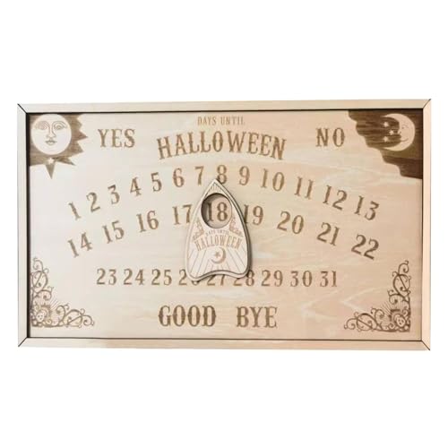 Halloween Dekorationen, Holz Adventskalender, Countdown-Kalender, Halloween Heimdekoration, Magnetisches Countdown-Board für Halloweens Partyzubehör (Khaki) von Generisch