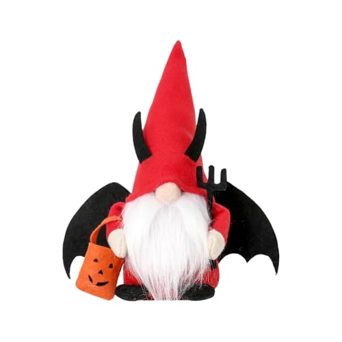 Halloween-Dekorationen – Herbst-Zwerg-Dekorationen | Plüsch-Dekorationen mit Halloween-Zwergen | handgefertigte skandinavische Tomte, Puppe Fledermaus Zwerg niedliche Puppen-Ornamente Halloween-Dekorationen – Herbst-Zwerg-Dekorationen | Plüsch-Dekorationen mit Halloween-Zwergen | handgefertigte skandinavische Tomte, Puppe Fledermaus Zwerg niedliche Puppen-Ornamente von Generisch