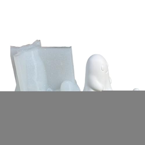Halloween-Geist-Kerzenform,3D-Geisterformen, 3D-Duft-Silikon-Kerzenherstellung, Wachsform, Entzückende Duftkerzen-Epoxidformen für Epoxidguss, Heimdekoration von Generisch