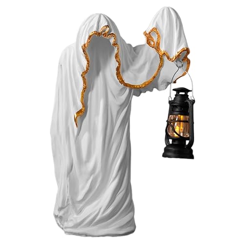 Halloween Geister Deko, Geister Statue Schreibtischdeko Mit Laterne, Sammelfiguren Tischdekoration Gruselige Halloween Deko Für Wohnzimmer Schlafzimmer Garten Halloween Geister Deko, Geister Statue Schreibtischdeko Mit Laterne, Sammelfiguren Tischdekoration Gruselige Halloween Deko Für Wohnzimmer Schlafzimmer Garten von Generisch