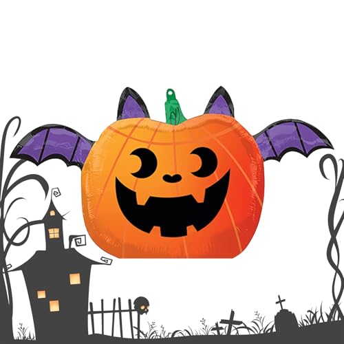Halloween Ghost Blasable Luftballons | Aluminiumpapierballons mit stehendem Skelett | Partydekorationen und Veranstaltung für Zuhause, Garten, Schule und Feier von Generisch