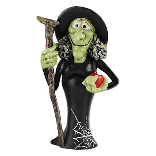 Halloween-Hexe-Puppendekoration, Halloween-Geister-Schreibtischdekoration, Gruselige Hexe, schwarze Katze, Kürbisgeist, Harzfiguren, Statue, Tischdekoration als Halloween-Dekoration für Spukhäuser und Halloween-Hexe-Puppendekoration, Halloween-Geister-Schreibtischdekoration, Gruselige Hexe, schwarze Katze, Kürbisgeist, Harzfiguren, Statue, Tischdekoration als Halloween-Dekoration für Spukhäuser und von Generisch