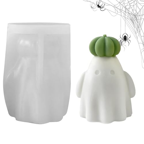 Halloween Kerzenformen,Deko Gussformen Für Beton Tischdekoration - Kürbis Geist Form Für Kerzenwachs Beton Gips Epoxidharz Handwerk von Generisch
