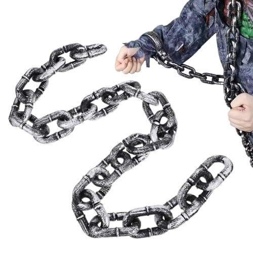 Halloween -Ketten Dekorationen - 5ft Realistische Hanglinks | Spooky Party Prop - Haunted House Gefängnis Thema, Friedhof Outdoor Setup Scary Ambiente Decor Element Indoor Gefängnis Für Schreck von Generisch