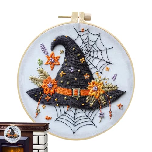 Halloween-Kreuznäh-Set, Stickerei-Ornament-Set, Muster, Basteln, Kunstprojekte, Dekoration für Erwachsene, Unisex, Ferienhaus, kreative Ausdrucks-Enthusiasten Halloween-Kreuznäh-Set, Stickerei-Ornament-Set, Muster, Basteln, Kunstprojekte, Dekoration für Erwachsene, Unisex, Ferienhaus, kreative Ausdrucks-Enthusiasten von Generisch