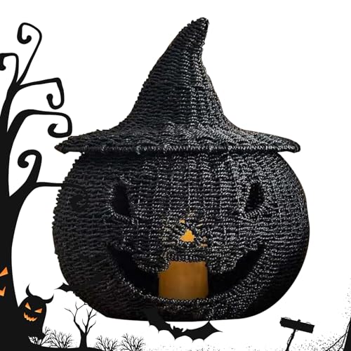 Halloween Kürbisdekoration - Herbstgestrickte Halloween Deko,Festliches Häkel Dekoobjekt Für Feiertage Wohnzimmer Flur Haus von Generisch