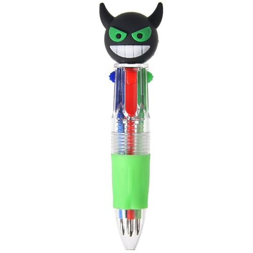 Halloween-Kugelschreiber, Cartoon-Geist, Kürbis, Hexe, Kugelschreiber, 4 Farben, ergonomisch, schnell trocknend, glatt, Halloween-Schreibwaren für Lehrer, Schreiben, Studium, Schule (Mehrfarbig C, 1 von Generisch