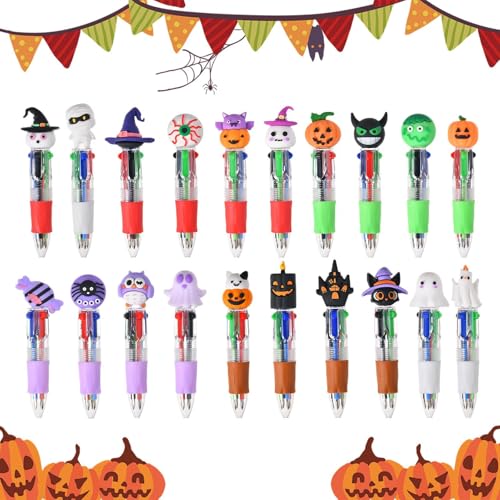 Halloween Kugelschreiber | 20 Stück Gespenst Kürbis Hexe Festtags Kugelschreiber,4 Farben Ergonomischer Schnelltrocknender Glatter Halloween Stifte Für Lehrer Schreiben Lernen Schule Halloween Kugelschreiber | 20 Stück Gespenst Kürbis Hexe Festtags Kugelschreiber,4 Farben Ergonomischer Schnelltrocknender Glatter Halloween Stifte Für Lehrer Schreiben Lernen Schule von Generisch