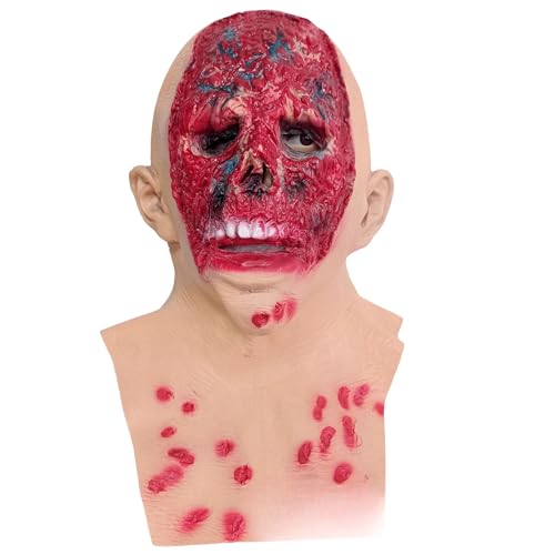 Halloween-Latex-Maske: Horrific Zombie-Kopfbedeckung für Bühnenkostüm (03, Einheitsgröße) von Generisch