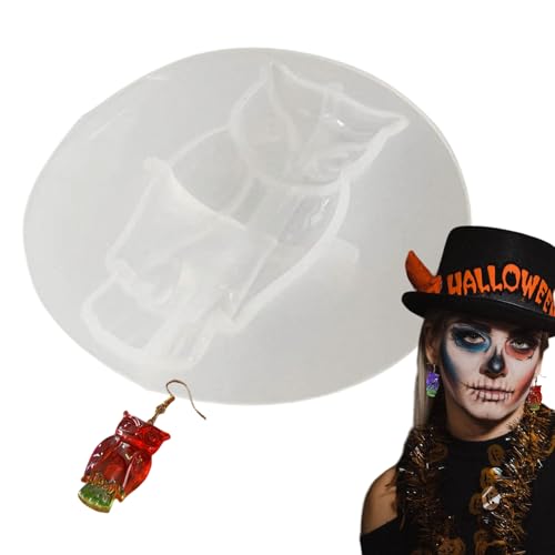 Halloween -Ohrring -Harzformen - Kürbisfledermaus Ghost Dangle Formen | Halloween Anhänger Keychain Schimmel Dangle Ohrring Silikonformen Für Frauen Mädchen Anhänger Schmuck Handwerk von Generisch