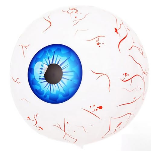 Halloween Party Deko Luftballons,Halloween-Deko Outdoor/Indoor,4D Kürbis Und Augapfel Folienballon,Für Geburtstags Dekos, Horror Party Supplies，55CM（Blau） von Generisch