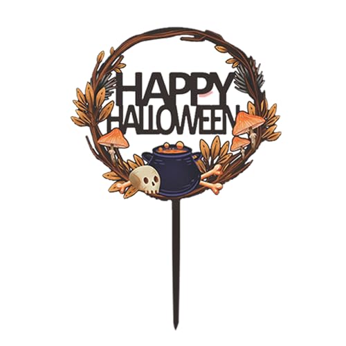 Halloween Party Kuchendekoration – Gruseliger Kuchenaufsatz, Tischzubehör | Tortenaufsatz Und Dekorationskarten Für Schaurige Halloween Partys, Kreatives Kuchendekor Für Horrorspaß, Ideal Für Zuhause von Generisch