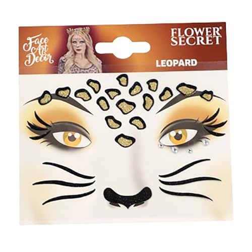 Halloween Schminke,Edelsteine Temporäre Glitzer Schmucksteine Strass Gesicht Juwelen Kristalle Strasssteine für Musikkarneval, Make-up (Brown, One Size) von Generisch