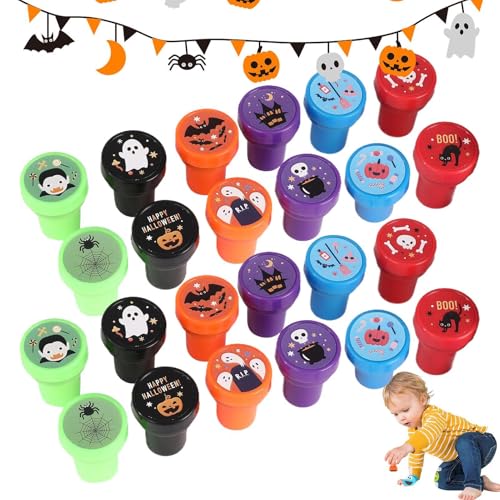 Halloween-Tintenstempel, selbstfärbend, Halloween-Stempel-Set, Cartoon-Trick- oder Leckerei-Partygeschenke, gruselige, niedliche Spielpreise für Kinder Halloween-Tintenstempel, selbstfärbend, Halloween-Stempel-Set, Cartoon-Trick- oder Leckerei-Partygeschenke, gruselige, niedliche Spielpreise für Kinder von Generisch
