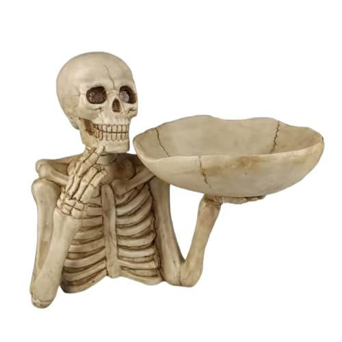Halloween Tischdeko Halloween Serviertablett & Gruselige Skelettfigure Süßigkeitenschale Lustige Figur Harz für Tisch, Party Dekoration, Halloween Deko-Figur Kunstharz-Kunsthandwerk (White, One Size) Halloween Tischdeko Halloween Serviertablett & Gruselige Skelettfigure Süßigkeitenschale Lustige Figur Harz für Tisch, Party Dekoration, Halloween Deko-Figur Kunstharz-Kunsthandwerk (White, One Size) von Generisch