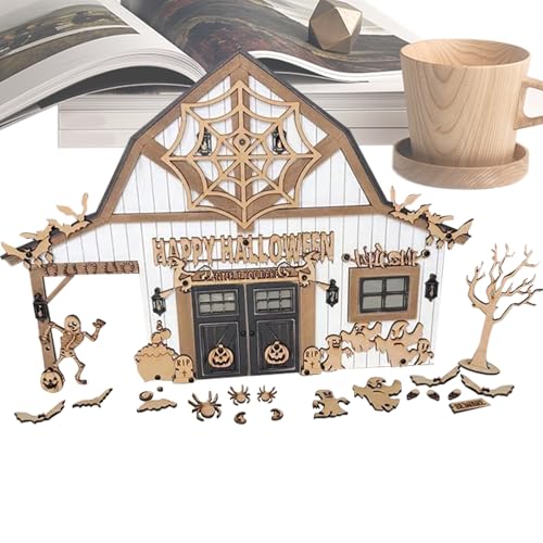 Halloween-Tischdekoration, realistisches Geister-Bauernhaus-Holzschild, Tafelaufsätze, wiederverwendbare Dekoration für Schrank, Schreibtisch, , Innenbereich, Zuhause, Schlafzimmer, Küche Halloween-Tischdekoration, realistisches Geister-Bauernhaus-Holzschild, Tafelaufsätze, wiederverwendbare Dekoration für Schrank, Schreibtisch, , Innenbereich, Zuhause, Schlafzimmer, Küche von Generisch