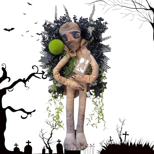 Halloween Türkranz - 3D Halloween Mumienkranz, Deko Girlande Für Innen Außen Garten Vorgarten Terrasse Rasen Party Haus Gruselzeit Dekoration Halloween Türkranz - 3D Halloween Mumienkranz, Deko Girlande Für Innen Außen Garten Vorgarten Terrasse Rasen Party Haus Gruselzeit Dekoration von Generisch