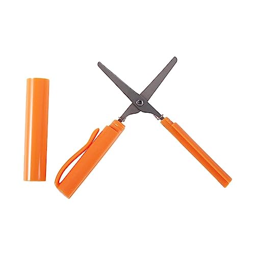 Handarbeitsschere, tragbare Stiftform-Schere, Handwerkswerkzeug, Büro, DIY, Schreibwaren, Papierschneiden, sichere Faltschere (orange) von Generisch