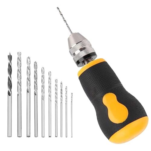 Handbohrer-Set – Mini-Spiralbohrer | Präzisions-Stiftschraubstock | Modellierwerkzeug Für Die Schmuckherstellung, Holzbohren Und Leiterplatten, Epoxidharz-Zubehör Für Den Täglichen Gebrauch von Generisch