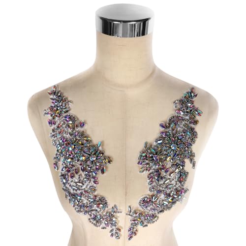 Handgefertigte Applikation mit Strass für Kleidung, Premium-Polyestergewebe, elegante Verzierungen für Mode-Accessoires Handgefertigte Applikation mit Strass für Kleidung, Premium-Polyestergewebe, elegante Verzierungen für Mode-Accessoires von Generisch