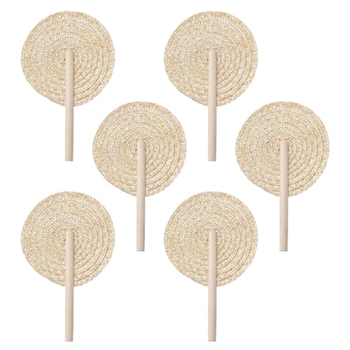 Handgefertigte Bast-Fans Bast, Fans von Wedding Bast, 6 Stück – Farmhouse Boho Decor Wand Handgefertigte Bast-Fans Bast, Fans von Wedding Bast, 6 Stück – Farmhouse Boho Decor Wand von Generisch