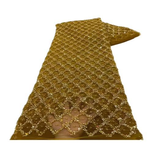 Handgefertigte Stickerei-Netz-Spitzen-Perlen für Frauen, leicht, luxuriös, modisches Design, Stoff, Hochzeitsparty-Kleider Handgefertigte Stickerei-Netz-Spitzen-Perlen für Frauen, leicht, luxuriös, modisches Design, Stoff, Hochzeitsparty-Kleider von Generisch