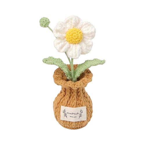 Handgefertigter Häkelblumentopf, Sonnenblumen, gehäkelte Topfblumen, dekoratives Tischdekoration, Häkelblume, gestrickte Blumenvase, Heimstudio, Fensterbank, Eingang, Wohnzimmer, Schlafzimmer Handgefertigter Häkelblumentopf, Sonnenblumen, gehäkelte Topfblumen, dekoratives Tischdekoration, Häkelblume, gestrickte Blumenvase, Heimstudio, Fensterbank, Eingang, Wohnzimmer, Schlafzimmer von Generisch