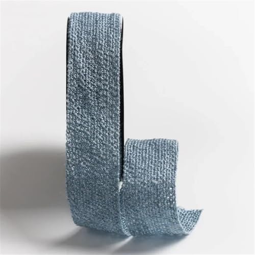 Handgefertigtes Band zum Selbermachen, Schleife, Corsage, Nähen, Haarschmuck, Baumwollleinen, Strickbänder, 9,1 m, Blau, 25 mm Handgefertigtes Band zum Selbermachen, Schleife, Corsage, Nähen, Haarschmuck, Baumwollleinen, Strickbänder, 9,1 m, Blau, 25 mm von Generisch