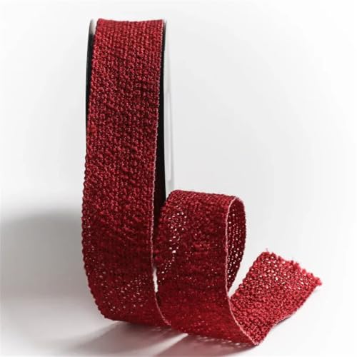 Handgefertigtes Band zum Selbermachen, Schleife, Corsage, Nähen, Haarschmuck, Baumwollleinen, Strickbänder, 9,1 m, Weinrot, 16 mm Handgefertigtes Band zum Selbermachen, Schleife, Corsage, Nähen, Haarschmuck, Baumwollleinen, Strickbänder, 9,1 m, Weinrot, 16 mm von Generisch