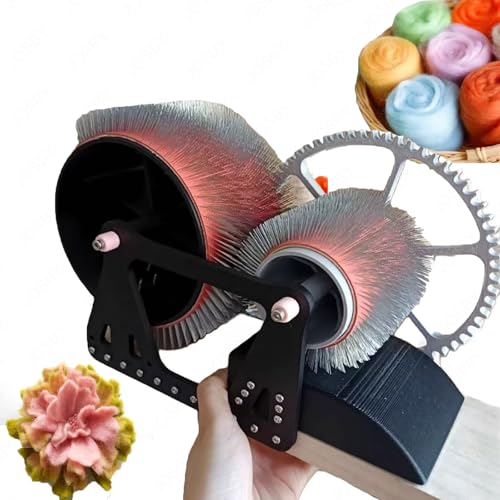 Handgekröpfte Wollkämm- und Farbmischmaschine zum Spinnen von Garn, DIY handgemachtes Wollfilzen und Vlieskardieren Handgekröpfte Wollkämm- und Farbmischmaschine zum Spinnen von Garn, DIY handgemachtes Wollfilzen und Vlieskardieren von Generisch