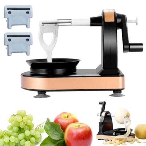 Handgekröpfter Apfelschäler mit 2 Klingen-Ersatz, multifunktionaler Apfel, Birne, Kartoffelschäler, für Zuhause, Küche, schnelle Apfelmuskuchenherstellung Handgekröpfter Apfelschäler mit 2 Klingen-Ersatz, multifunktionaler Apfel, Birne, Kartoffelschäler, für Zuhause, Küche, schnelle Apfelmuskuchenherstellung von Generisch
