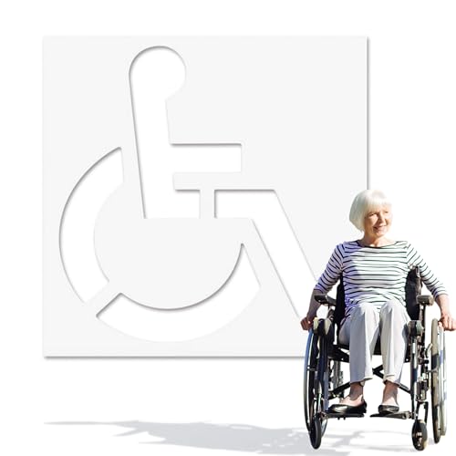 Handicap -Parkscheibe - Fahrbahnschablone | Parkscheibe Mit Hoher Sichtbarkeit, Schablone Der Feuerspur, Wetterresistentes Striping-Schild Mit Hoher Sichtbarkeitsschild Für Behinderte Spur Markierung Handicap -Parkscheibe - Fahrbahnschablone | Parkscheibe Mit Hoher Sichtbarkeit, Schablone Der Feuerspur, Wetterresistentes Striping-Schild Mit Hoher Sichtbarkeitsschild Für Behinderte Spur Markierung von Generisch