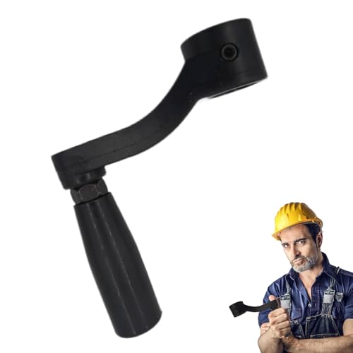 Handkurbel mit runden Locher Ersatz - Halteliermaschinenmaschine Kurbelgriff | Schwarzer Kunststoff rundes Loch Handkurbelgriff | Eingebetteter Kurbelgriff für verschiedene Arten von Werkzeugmaschinen von Generisch