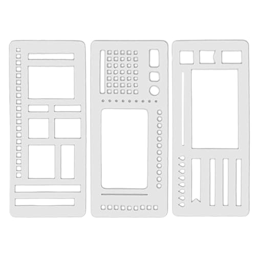 Handmade Flexible Record Template, 3PCS Transparent Planner Stencils Set for Bullet Journaling, Bookmark, Planning, Drawing, Banners, Lines, Lists, Planner Stamps, Habit Tracker, Dot Journal Stencil f Handmade Flexible Record Template, 3PCS Transparent Planner Stencils Set for Bullet Journaling, Bookmark, Planning, Drawing, Banners, Lines, Lists, Planner Stamps, Habit Tracker, Dot Journal Stencil f von Generisch