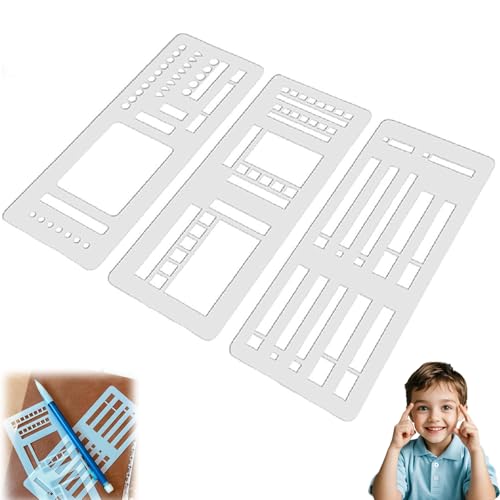 Handmade Flexible Record Template, Flexible Record Template, Planner Stencils Set, Versatile Drawing Templates for Journaling Checklists Boxes Lines & Daily Planning (A) von Generisch