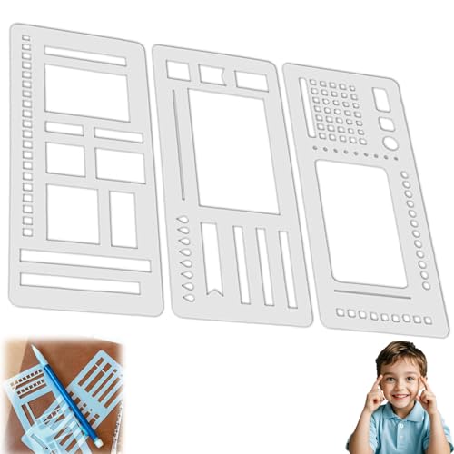 Handmade Flexible Record Template, Flexible Record Template, Planner Stencils Set, Versatile Drawing Templates for Journaling Checklists Boxes Lines & Daily Planning (B) von Generisch