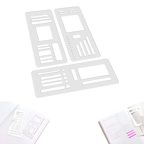 Handmade Flexible Record Template, Planner Stencils Set, 3pack Flexible Journal Stencil Set for Dot Grid Journals, Boxes, Checklists, Lines & DIY Craft Supplies Handmade Flexible Record Template, Planner Stencils Set, 3pack Flexible Journal Stencil Set for Dot Grid Journals, Boxes, Checklists, Lines & DIY Craft Supplies von Generisch